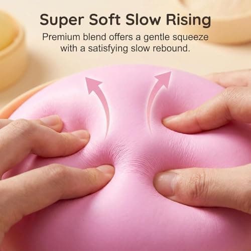 Dumpling Cute Squishy Størrelse, 4/6/10 tommer Blød Langsomt Stigende Bold, Dumpling Cute Squishy til Skrivebord Kontor Hjem Studier Voksne, Sjov Fidget-artikel