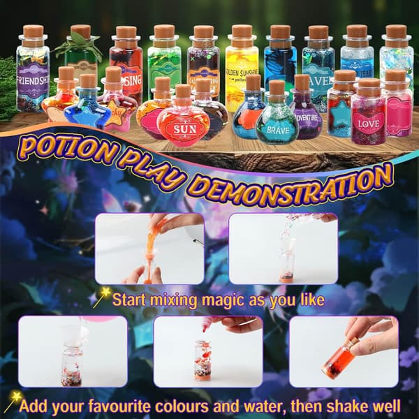 Kids Magic Potion DIY Toy Set - Creative Fun Craft & Science Mixing Experiment Kit for Kids