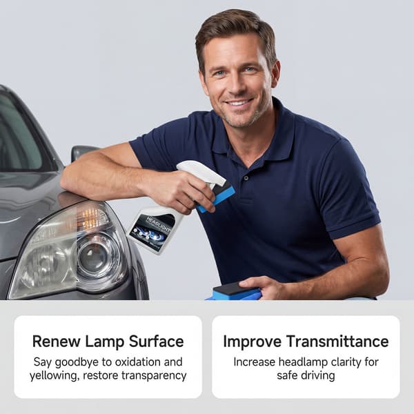 Headlight Care Kit - Cleaning and Polishing for Clear Visibility