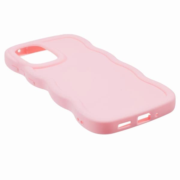 For Samsung Galaxy A16 4G 5G Case TPU Protective Phone Case Unique Curly Wave Frame - Light Green Pink