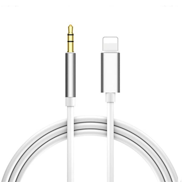 Til iPhone Aux-ledning Aux-kabel til bil Apple til 3,5 mm Aux-kabel - 1m sølv silver 1m
