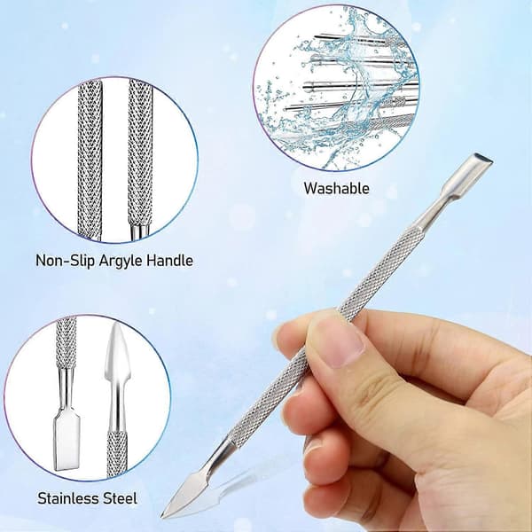 Vaxsnideriverktyg Dab Rostfritt Stål Set med Metallfodral för Smycken, Skulptering, Modellering, Skrapning Mini 5 st (Silver)