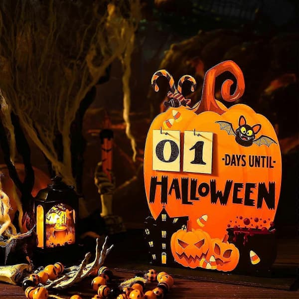 2026 25-26 Træ Halloween Græskar Nedtællingskalender