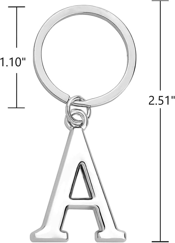 Nøglering Bogstav - Initial Bogstav Nøglering Charm Bogstav A