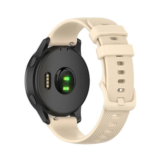 Til Garmin Vivoactive 4 22mm silikone rem Beige