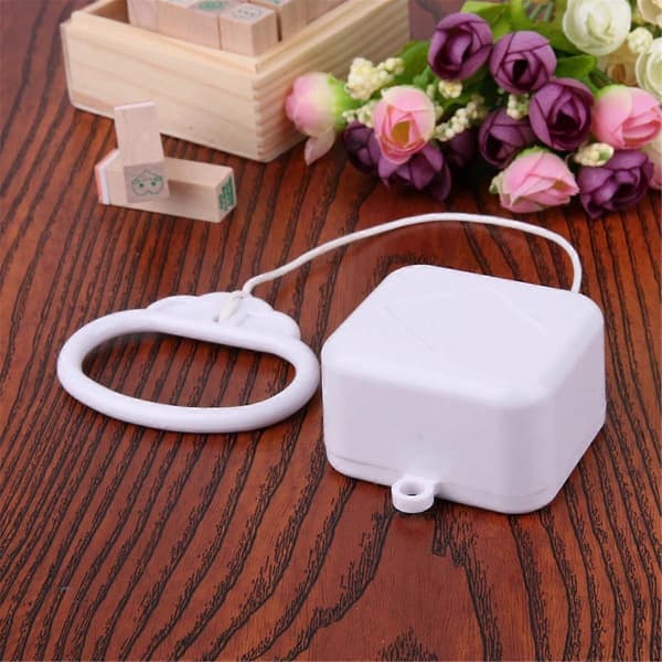 5 Pcs Pull String Music Box Waterproof Pull String Music Box with Classic Lullaby Melody Wind-up White