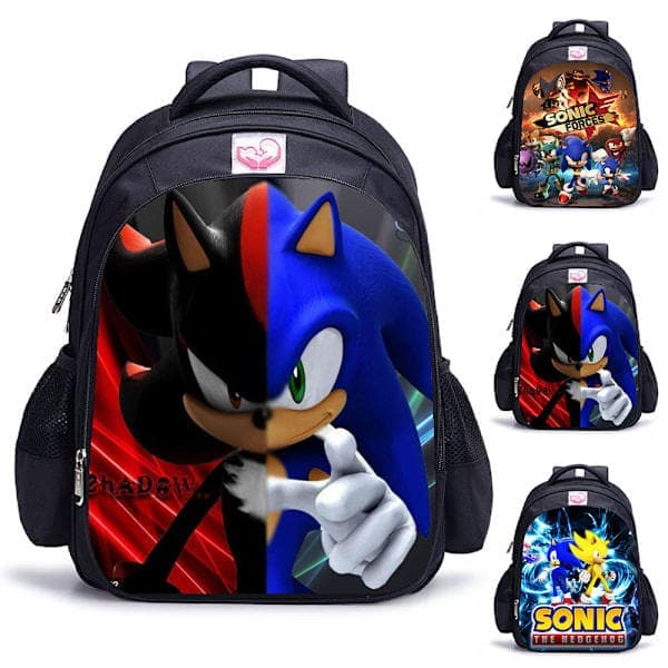 Sonic Ryggsekk for gutter og jenter, kompatibel med britisk merke, gaveidé, JUN, CM C M C C C M