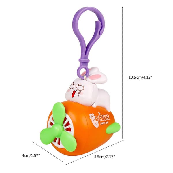 Creative Drawstring Keychain 3D Rabbit Carrot Airplane Pendant Keychain Decompression Toy for Women Bag Handbag Backpack