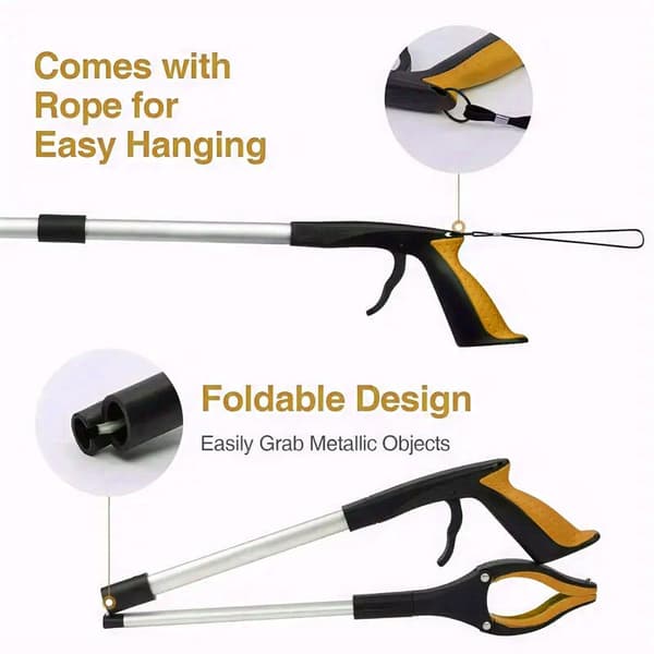 Grabber, KY-Tech 81 cm Grabber for Adults, Foldable Grabber with Magnet, Helping Hand for Disabled Blue
