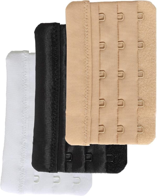 BH-forlenger for kvinner, 5 hemper, pluss-størrelse, 3-pakning
