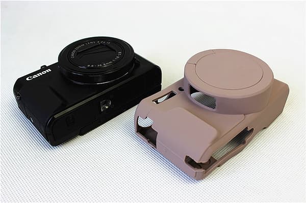 Avtakbart silikonobjektivdeksel for Canon G7x Mark ii, grå