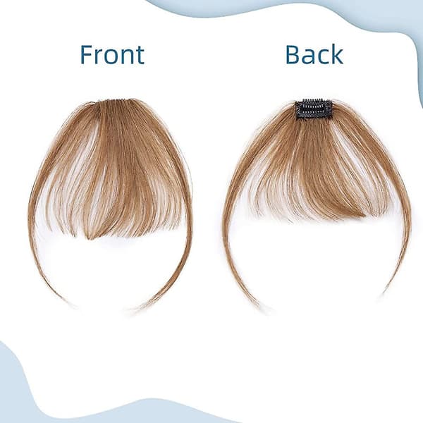 Real Hair Bangs Extensions 100% Real Hair One-Piece Extension with Temples
