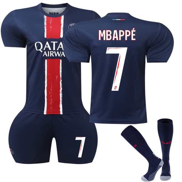 Paris Saint-Germain Fodboldtrøje til Børn Nr. 7 Mbappé 18