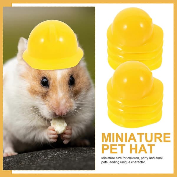 30 Pcs Miniature Safety Helmet Model Mini Construction Helmets Decor Pet Hat Decorations for Doll