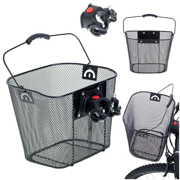 Front bicycle basket, click-on metal basket 1050