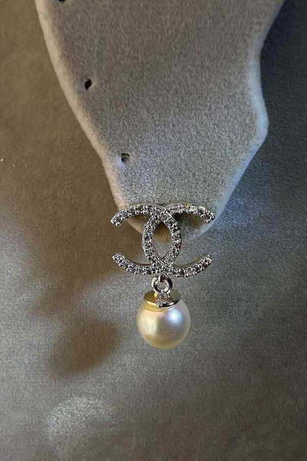 Modeøreringe Smykker Perle Detaljerede Cc Øreringe