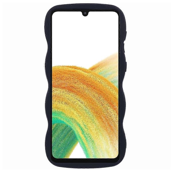 Case for Samsung Galaxy A16 4G 5G TPU Protective Phone Case Unique Wavy Frame - Light Green Black