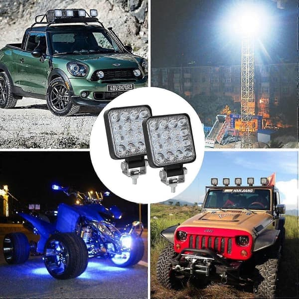 4 stk LED Arbeidslys 3 Tommer 48w LED Frontlys Arbeidsprojektor Tåkelys For Bil Lastebil Utv Suv Off-road_Spesielle gaver
