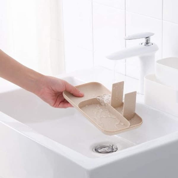 Cosmetic Storage Box, Removable Brown Plastic Storage Box