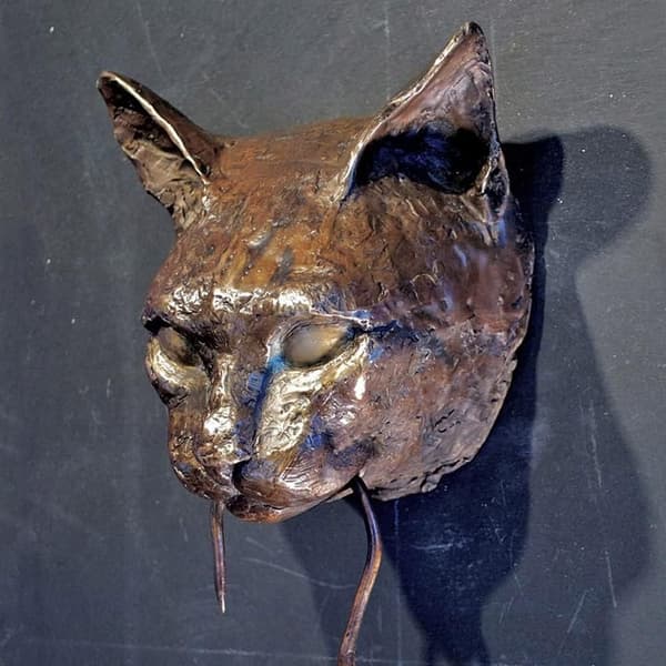 Cat and Mouse Wall Sculpture Door Knocker Front Door Knocker - Perfect