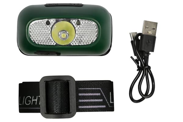 Pannlampa med sensor uppladdningsbar