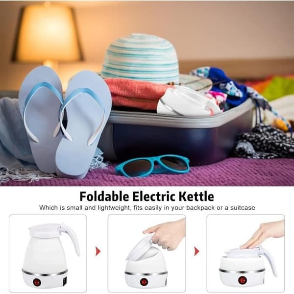 Foldable Kettle, 600ml Silicone Kettle, Portable Kettle, Mini Kettle for A58