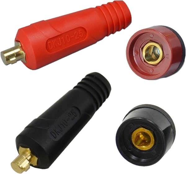 4 pcs Solder Cable Panel Connector Socket Kit, 200A Quick Connect Socket (DKJ10-25 & DKZ10-25)