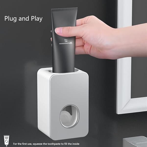 Automatic Toothpaste Dispenser, Wall-Mounted Hands-Free Toothpaste Squeezer, Automatic Toothpaste Dispenser, Suitable for Home and Bathroom