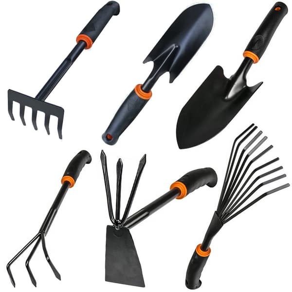 Garden Tools 6-piece - Spade, rake, hoe, etc.