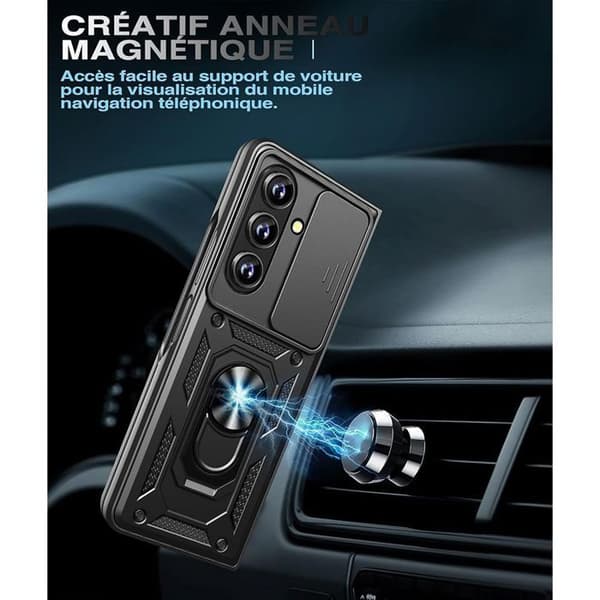 Protective Case for Samsung Galaxy Z Fold 8 Ultra, Shockproof with Camera Protection - Black - 2 Tempered Glass