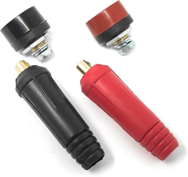 4 pcs Solder Cable Panel Connector Socket Kit, 200A Quick Connect Socket (DKJ10-25 & DKZ10-25)