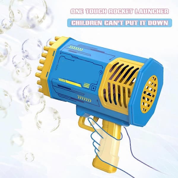 69 Holes Electric Bubble Machine Handheld Bubble Blower Rechargeable_Special Gifts
