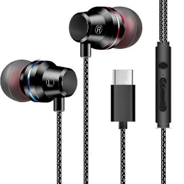 Type-C Hörlurar - In-Ear USB-C Trådbundna Hörlurar med Mikrofon