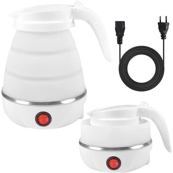 Foldable Kettle, 600ml Silicone Kettle, Portable Kettle, Mini Kettle for A58