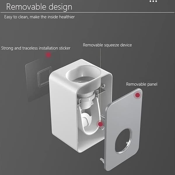Automatic Toothpaste Dispenser, Wall-Mounted Hands-Free Toothpaste Squeezer, Automatic Toothpaste Dispenser, Suitable for Home and Bathroom