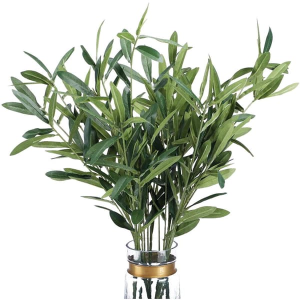 Artificial Olive Branches - Silk Leaves - Large Artificial Plant for Wedding Garden Decor