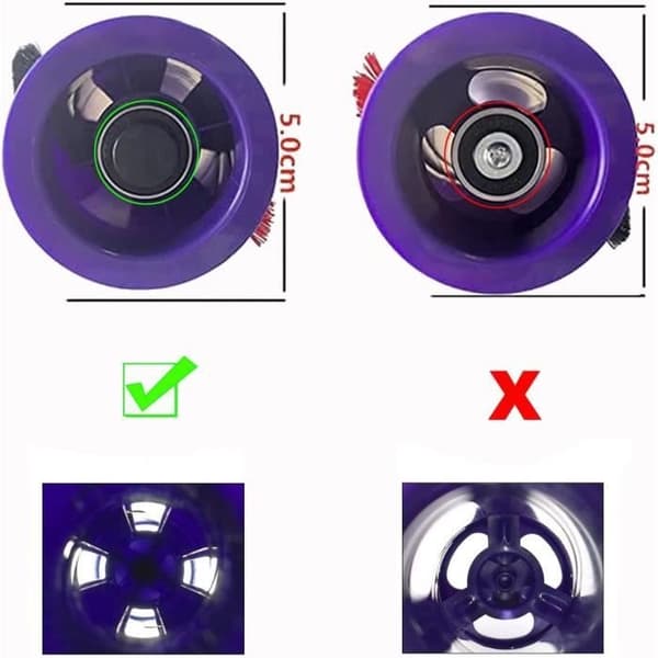 Replacement Brush for Carpet Cleaner (4-pole drive, width: 50 mm) for Dyson V10 Vacuum Cleaner