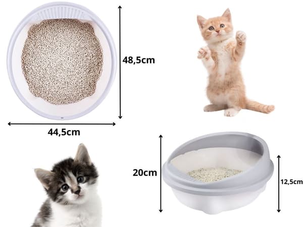 Large Litter Box - Open Model with High Rim