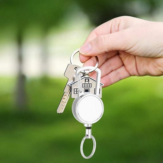 1 Piece Retractable Keychain Metal 2.5cm x 60cm Retractable