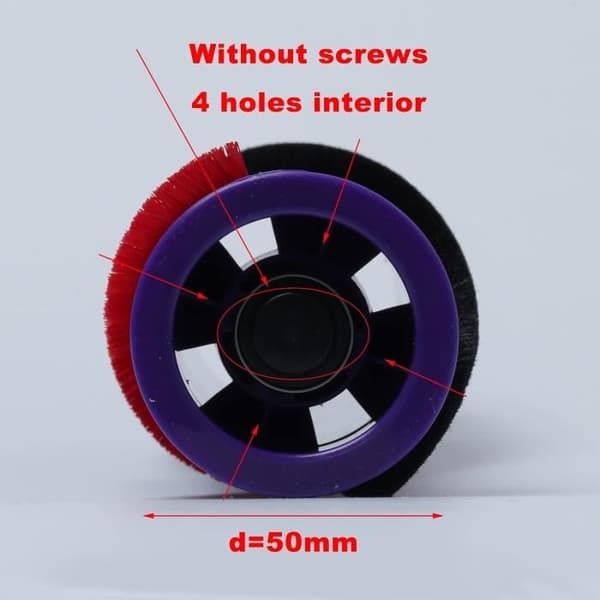 Replacement Brush for Carpet Cleaner (4-pole drive, width: 50 mm) for Dyson V10 Vacuum Cleaner