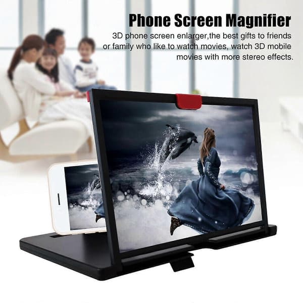 3D Screen Magnifier Foldable Mobile Phone Magnifying Glass for HD Stand Video Amplifier Bracket Enlarge Stand Eyes for Pr