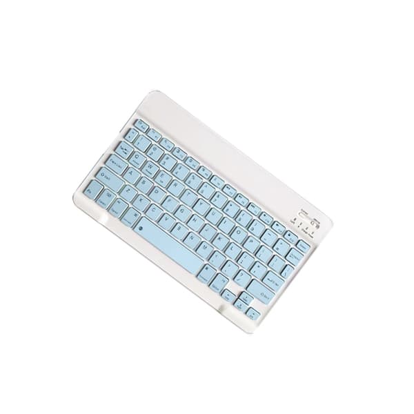 Bluetooth Keyboard and Mouse Combo - 10-inch Bluetooth Keyboard and Two-Way Mouse (Rechargeable) with Case: Sky Blue