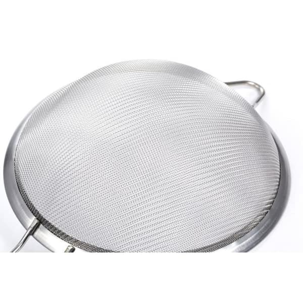 GWHOLE Set of 3 Fine Mesh Strainers with Handle - 7 cm, 12 cm and 18 cm