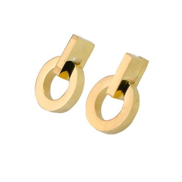 Stålörhängen i gold från Lotta Design