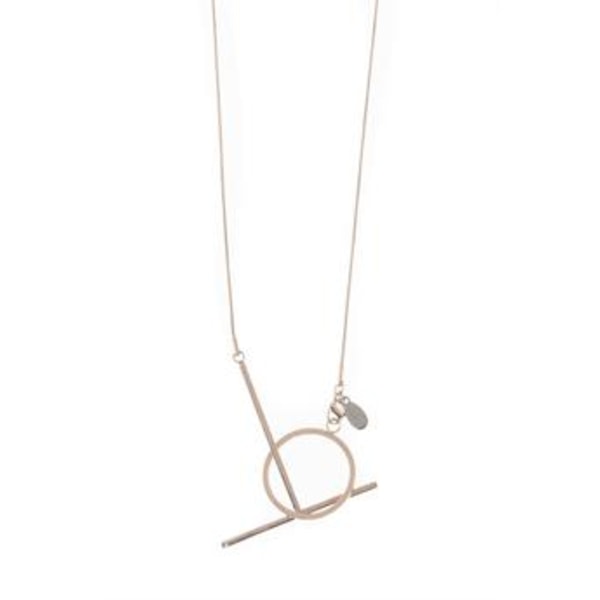 Fint långt stålhalsband i rosé från Lotta Design