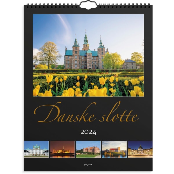 Vægkalender Danske slotte 2024 Flerfarvet