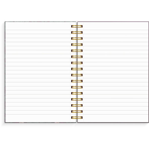 Notebook A5 burgundy flowers