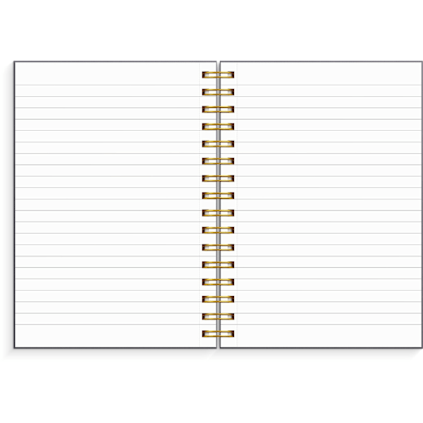 Notebook A5 black flower