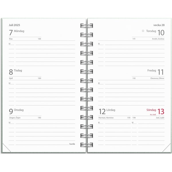 Kalender 24/25 Compact Textile grön