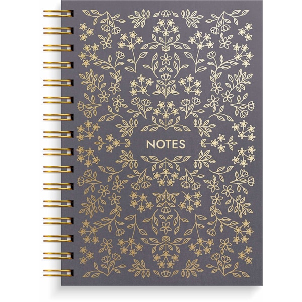 Notebook A5 black flower